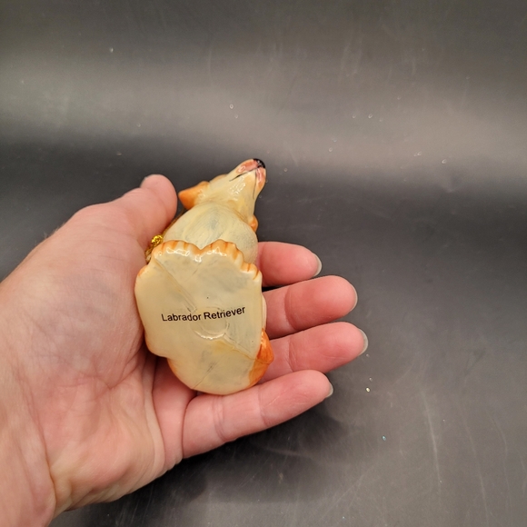 Yellow Labrador Retriever Glass Christmas Ornament - Picture 6 of 7